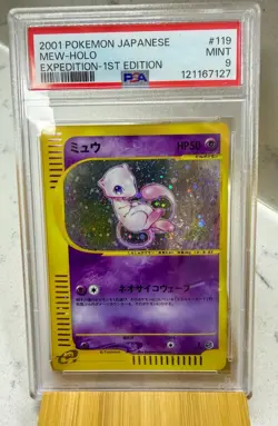 2001 Pokemon Mew Holo Expedition 1st Edition Japanese 119/128 PSA 9 - Image 1
