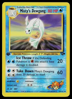 Pokemon Card - Misty's Dewgong Gym Challenge 54/132 Uncommon 1st Edition - Image 1