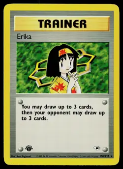 Pokemon Card - Erika Gym Heroes 100/132 Rare 1st Edition - Image 1