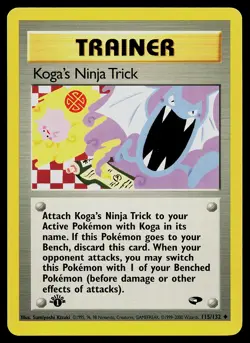 Pokemon Card - Koga's Ninja Trick Gym Challenge 115/132 Uncommon 1st Edition - Image 1