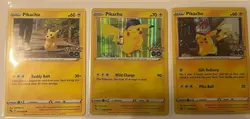 Pokemon Go Pikachu (3) Card Lot Holo Pikachu Promos - Image 1
