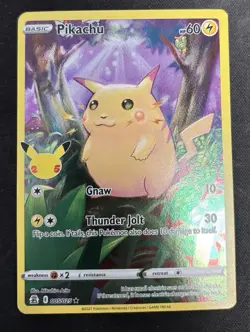 FULL ART Pikachu 005/025 Pokemon 25th Anniversary Celebrations Holo Foil - Image 1