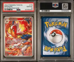 2024 POKEMON TWM EN-TWILIGHT MASQUERADE ILLUSTRATION RARE #173 INFERNAPE PSA 10 - Image 3
