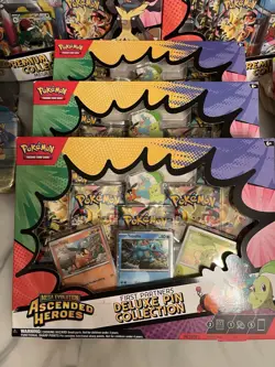 Pokemon TCG Ascended Heroes Lot -2 premium poster Box, 3-Deluxe Pin,ETB and more - Image 5