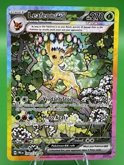 Pokemon Leafeon ex 144/131 Special Illustration Rare Holo Prismatic Evolutions - Image 1