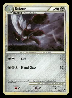 Pokemon Scizor Holo Rare Undaunted 7/90 LP Holo - Image 1