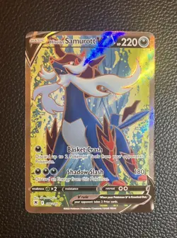 Pokemon TCG Hisuian Samurott V (Full Art) 176/189 Astral Radiance Holo - Image 1