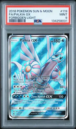 Palkia GX 119/131 Full Art SM Forbidden Light Pokemon TCG - PSA 9 - Image 1