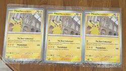 Pikachu At The Museum x3 Jumbo Sealed Promo - Pokemon X Natural History Museum - Image 1