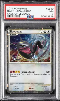 2011 POKEMON CALL OF LEGENDS #SL10 RAYQUAZA-HOLO PSA 7 - Image 1