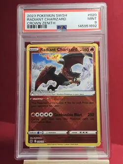 2023 Pokemon SWSH Crown Zenith #020 Radiant Charizard PSA 9 MINT - Image 1