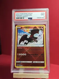 2023 Pokemon SWSH Crown Zenith #020 Radiant Charizard PSA 9 MINT - Image 3
