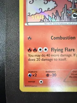 Moltres Prerelease Staff Stamp XY127 XY Fates Collide Pokemon Mint PSA 10 Gem - Image 2