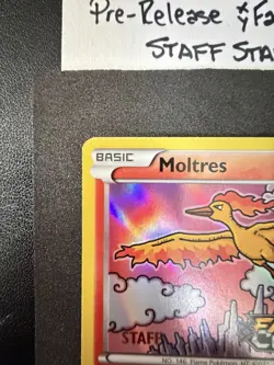 Moltres Prerelease Staff Stamp XY127 XY Fates Collide Pokemon Mint PSA 10 Gem - Image 3