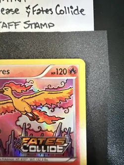 Moltres Prerelease Staff Stamp XY127 XY Fates Collide Pokemon Mint PSA 10 Gem - Image 4