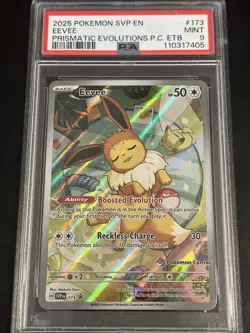 Pokemon Center Eevee Stamped 173 SV Prismatic Evolutions Promo PSA 9 - Image 3