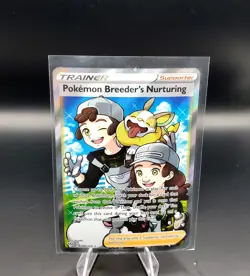 POKEMON BREEDER'S NURTURING 188/189 ~ DARKNESS ABLAZE ~ FULL ART ULTRA RARE ~ NM - Image 1