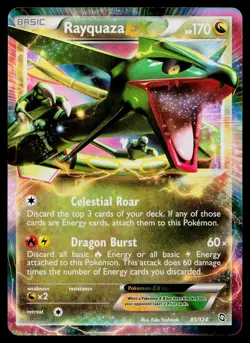 Rayquaza EX 85/124 Holo Rare EX Dragons Exalted Pokemon Near Mint - Image 1