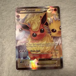 Pokemon Flareon EX Full Art Ultra Rare Holo Basic Generations RC28/RC32 HP170 - Image 1
