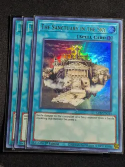 Yugioh - 3x The Sanctuary In The Sky GFP2-EN151 1st Ultra Rare NM - Image 1
