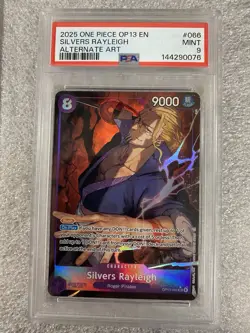 2025 One Piece OP13 Silvers Rayleigh Alternate Art PSA 9 - Image 1