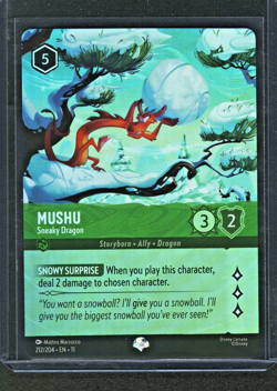 Mushu - Sneaky Dragon (Epic) Cold Foil Winterspell 212/204 Disney Lorcana - Image 1