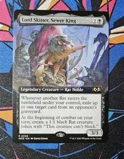 Lord Skitter, Sewer King NM Extended Art MTG Wilds of Eldraine WOE Unplayed - Image 1