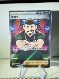 Judge 228/091 Full Art Holo Pokemon SV: Paldean Fates English Near Mint - Image 1