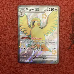 Pokemon TCG Pidgeot ex 221/091 Paldean Fates Shiny Ultra Rare Full Art NM - Image 1