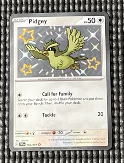 Pokemon PIDGEY Shiny 196/091 Paldean Fates PAF EN NM - Image 1
