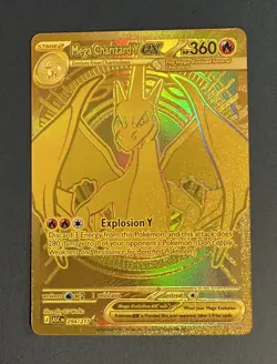 Mega Charizard Y ex 294/217 Pokemon Near Mint Full Art Ultra Rare Gold - Image 1