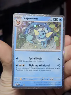 Pokemon Vaporeon SVP 168 Cosmos Holo Black Star Promo Double Swirl!! NM - Image 4