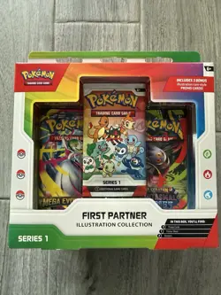 Pokemon TCG First Partner Illustration Collection Series 1 Box New Sealed - Image 1