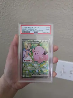 Pokemon Journey Together Lillie's Clefairy ex 184/159 Rare Holo PSA 9 - Image 1