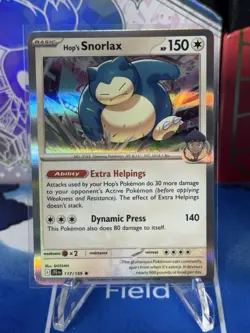 2025 Pokemon TCG Journey Together Hop's Snorlax Holo Rare 117/159 - Image 3