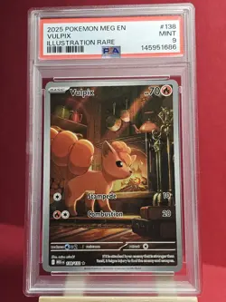 Vulpix PSA 9 2025 Pokemon Mega Evolution Illustration Rare English #138/132 2873 - Image 1