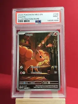 Vulpix PSA 9 2025 Pokemon Mega Evolution Illustration Rare English #138/132 2873 - Image 3