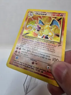Pokemon TCG Base Set 2 Holo Rare Charizard 4/130 WOTC - HP Damaged - Image 3