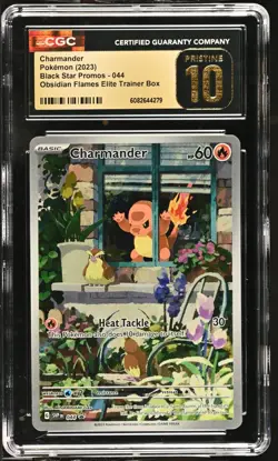 Pokemon GRADED 2023 Charmander Obsidian Flames ETB Promo PRISTINE 10 CGC English - Image 1