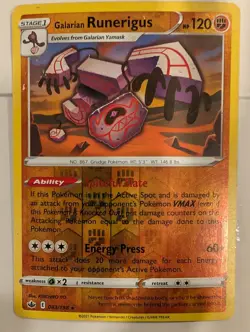 Galarian Runerigus 083/198 Chilling Reign Pokemon Reverse Holo Foil Rare Nice! - Image 1