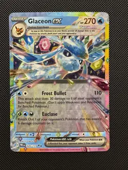 Pokemon TCG Glaceon ex 026/131 SV: Prismatic Evolutions Double Rare Near Mint - Image 1