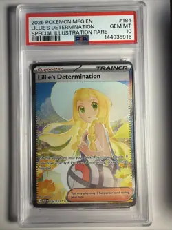 Lillie’s Determination 184/132 SIR Holo Mega Evolution 2025 Pokemon PSA 10 - Image 1