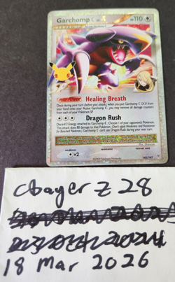 Pokemon TCG Garchomp C LV.X #145/147 Celebrations: Classic Collection Pack Fresh - Image 1