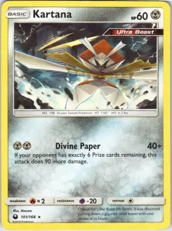 Kartana – Pokemon TCG SM Celestial Storm 101/168 Rare MP - Image 1