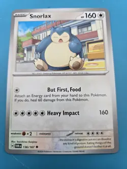 Snorlax 136/167 Uncommon Scarlet & Violet: Twilight Masquerade Pokemon NM - Image 1