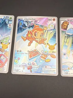 Pokemon First Partner Illustration Rare Turtwig Chimchar Piplup 30th Anniversary - Image 3