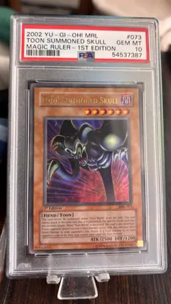 2002 Yu-Gi-Oh! Magic Ruler Toon Summoned Skull 1st Edition #MRL-073 PSA 10 - Image 1