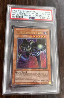 2002 Yu-Gi-Oh! Magic Ruler Toon Summoned Skull 1st Edition #MRL-073 PSA 10 - Image 3