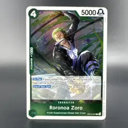 Bandai One Piece Roronoa Zoro Character Card OP13-037 5000 Power - Image 1