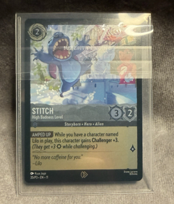 Lorcana Stitch High Badness Level Promo Foil 35/P3 - Sleeved & Looking Great! - Image 4